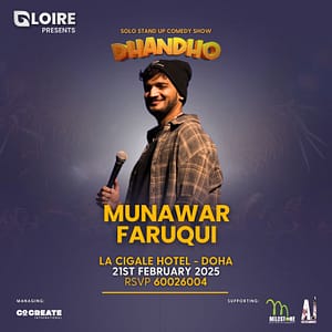 MUNAWAR FARUQUI live in Qatar Comedy Events