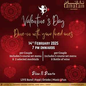 Valentine's Day at Tantan - Ramee Grand Hotel Valentine's Day Recommendations