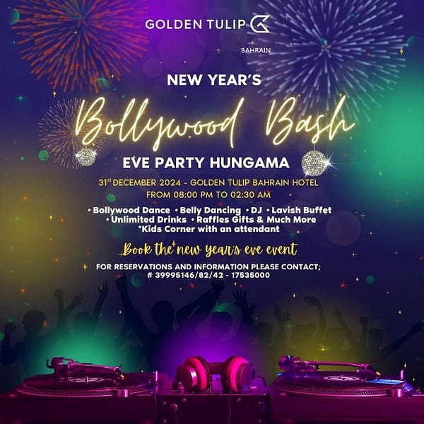 New Year's Eve - Bollywood Hungama at Golden Tulip Hotel Bahrain New Years Eve Events