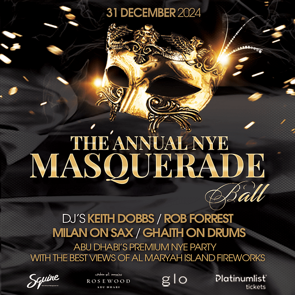 The Annual NYE Masquerade Ball at Rosewood Abu Dhabi New Years Eve Events